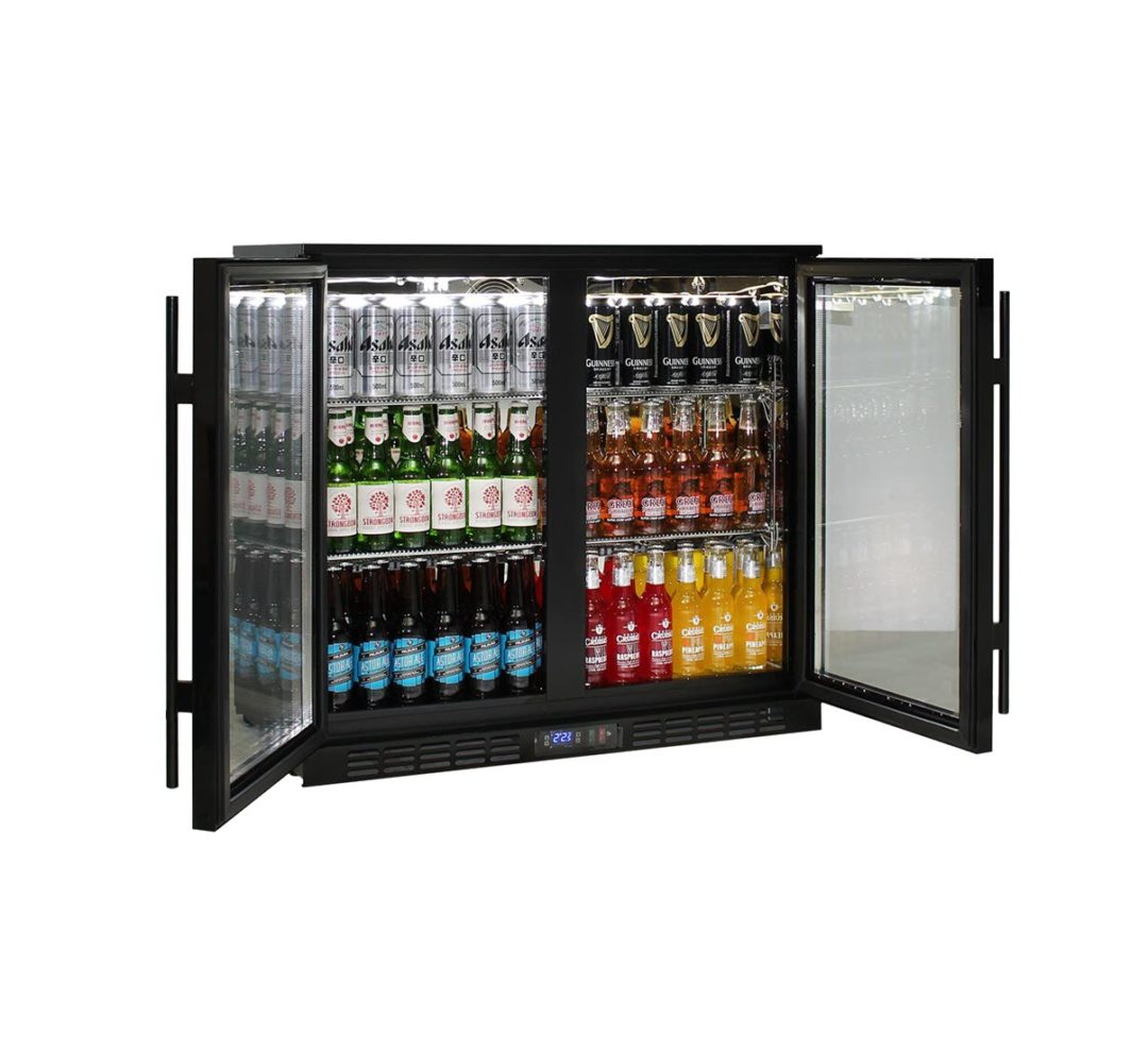 Rhino Commercial Under Bench Double Glass Door Bar Fridge On Deck Kitchens Rhino Commercial Under Bench Double Glass Door Bar Fridge On Deck Kitchens